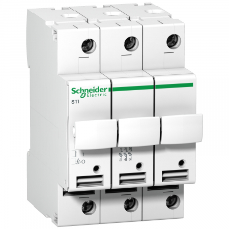 Separatoare de sarcina - Separator cu fuzibil 3P 10A 8.5X31.5mm Schneider A9N15655