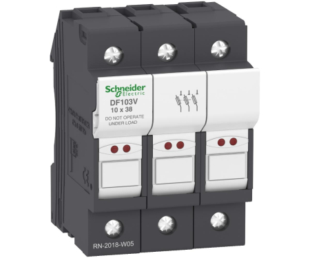 Distributie si comanda electrica - Separator cu fuzibil 3P led 32A 10X38mm Schneider DF103V