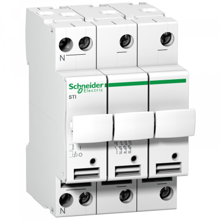 Separatoare de sarcina - Separator cu fuzibil 3P+N 10A 8.5X31.5mm Schneider A9N15657