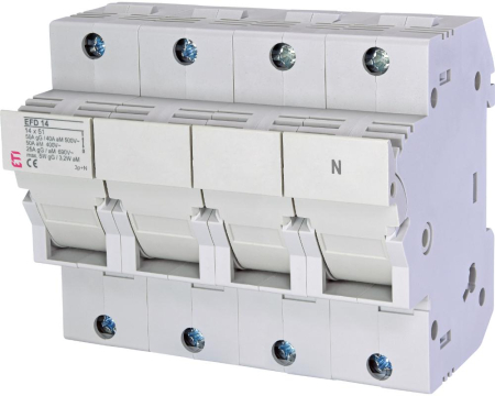 Separatoare de sarcina - Separator cu fuzibil 3P+N 50A 14X51mm Eti 002560005