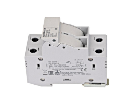 Separator cu fuzibil voltaic 2P 25A 10X38mm Schrack IS506122-A [2]