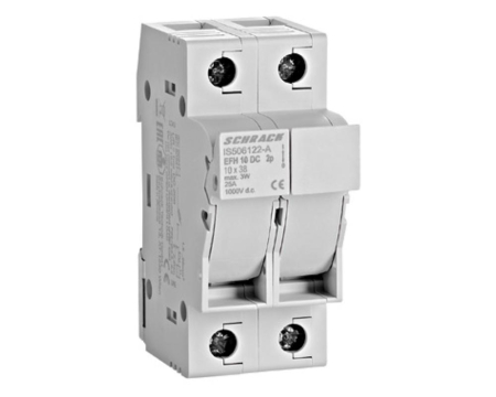 Separatoare de sarcina - Separator cu fuzibil voltaic 2P 25A 10X38mm Schrack IS506122-A