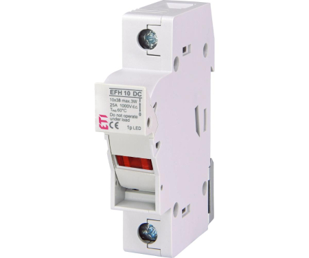 Separatoare de sarcina - Separator DC cu fuzibil 1P led 25A 1000V 10X38mm Eti 002540211