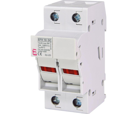 Separatoare de sarcina - Separator DC cu fuzibil 2P led 25A 1000V 10X38mm Eti 002540213