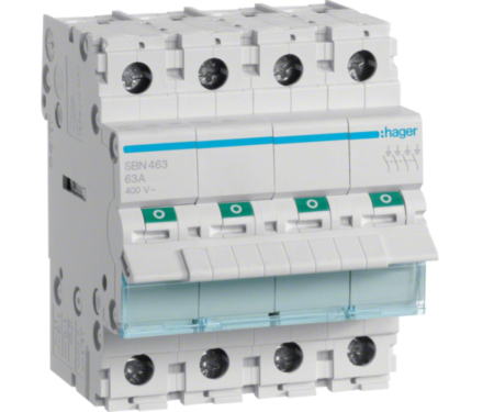 Separatoare de sarcina - Separator de sarcina 4P 63A 400V Hager SBN463