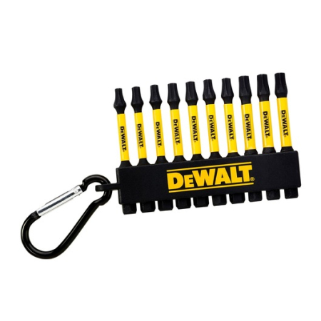 Scule meseriasi - Set 10 capete insurubare Torx 57mm pe un breloc DeWalt DT7275-QZ