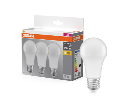 Set 3 becuri A100 LED 13W 1521lm 2700K E27 Osram 4058075819412 [1]