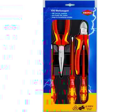 Scule meseriasi - Set 5 piese pentru instalatii electrice 00 20 13 Knipex