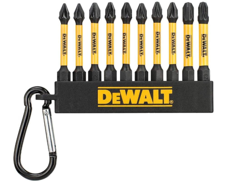 Scule meseriasi - Set de 10 biti 57mm pe un breloc FLEXTORQ DeWalt DT7274-QZ