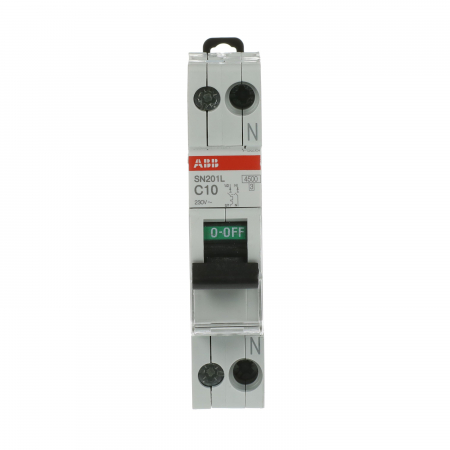 Faza+Nul 1P+N - Siguranta automata 10A 1P+N C 4,5ka ABB SN201L 2CSS245101R0104