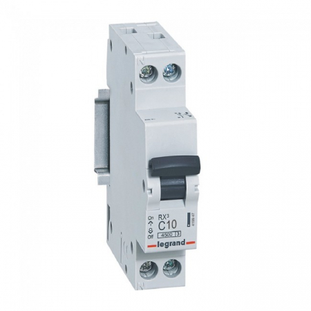 Distributie si comanda electrica - Siguranta automata 10A 1P+N C 4,5ka Legrand RX3 419947