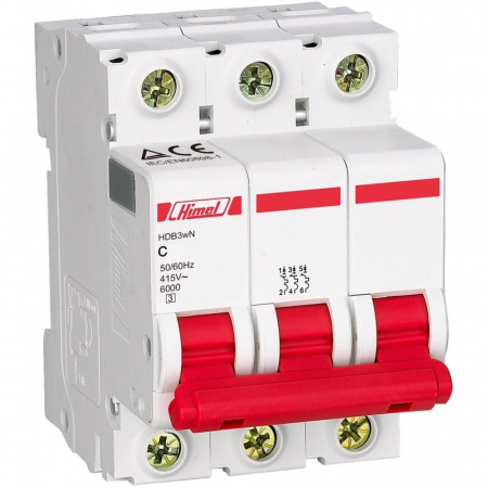 Distributie si comanda electrica - Siguranta automata 10A 3P C 4,5ka Himel HDB3WL3C10