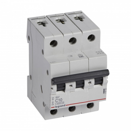 Sigurante automate - Siguranta automata 10A 3P C 4,5ka Legrand RX3 419706