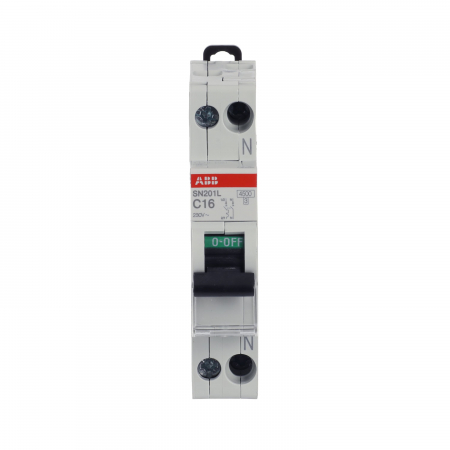 Faza+Nul 1P+N - Siguranta automata 16A 1P+N C 4,5ka ABB SN201L 2CSS245101R0164