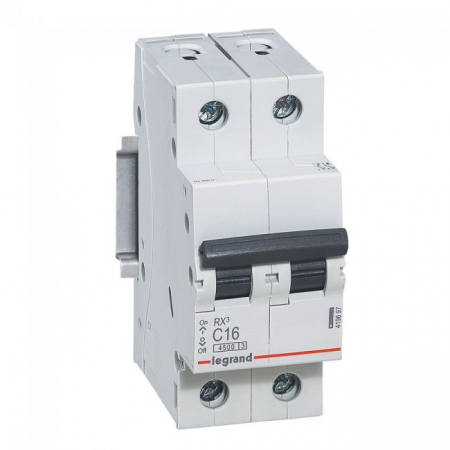 Distributie si comanda electrica - Siguranta automata 16A 2P C 4,5ka Legrand RX3 419697