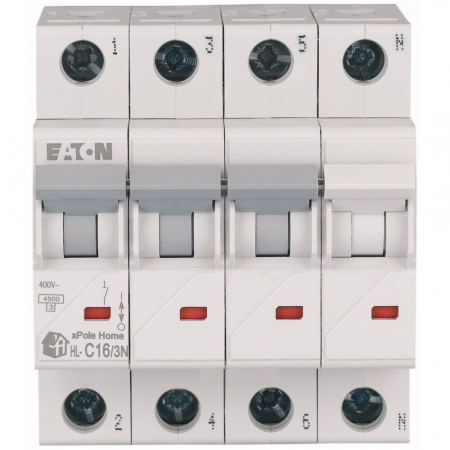 Tetrapolare 3P+N - Siguranta automata 16A 3P+N C 4,5ka Xpole Eaton HL-C16/3N