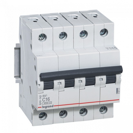Distributie si comanda electrica - Siguranta automata 16A 4P C 4,5ka Legrand RX3 419741
