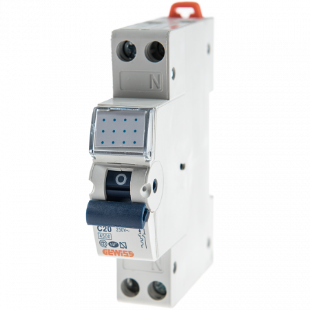 Faza+Nul 1P+N - Siguranta automata 20A 1P+N 4,5ka Gewiss GW90028