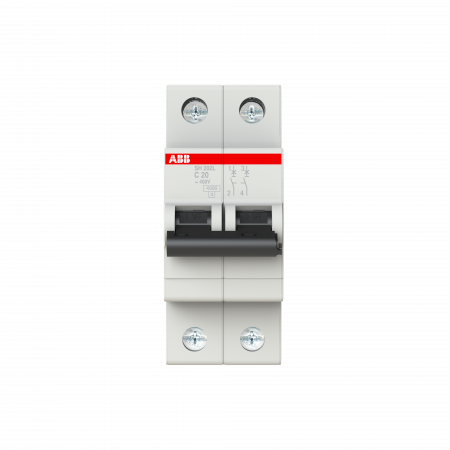 Bipolare 2P - Siguranta automata 20A 2P C 4,5ka ABB SH202L 2CDS242001R0204