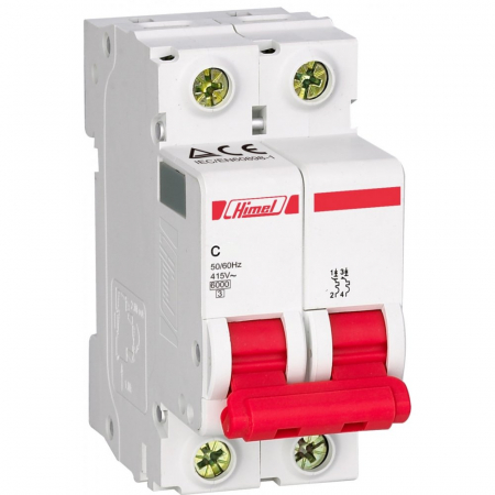 Distributie si comanda electrica - Siguranta automata 20A 2P C 4,5ka Himel HDB3WL2C20