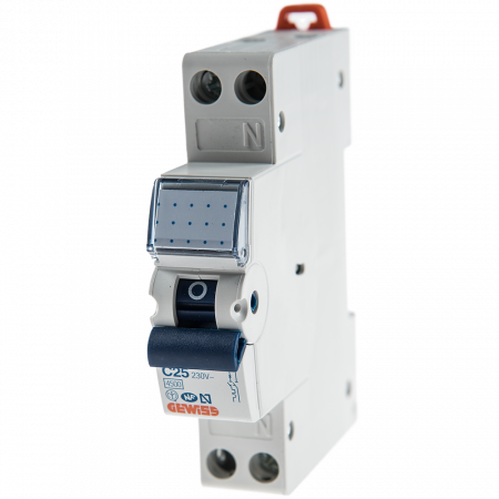 Faza+Nul 1P+N - Siguranta automata 25A 1P+N 4,5ka Gewiss GW90029