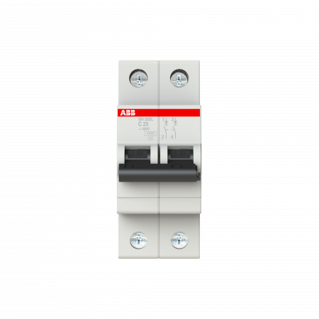 Bipolare 2P - Siguranta automata 25A 2P C 4,5ka ABB SH202L 2CDS242001R0254