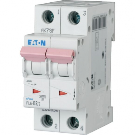 Sigurante automate - Siguranta automata 2A 2P C 6ka Eaton PL6-C2/2