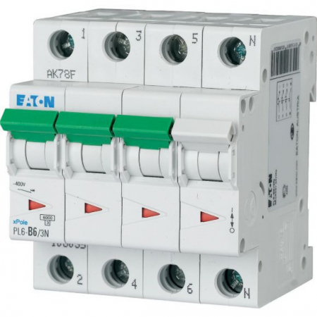 Tetrapolare 3P+N - Siguranta automata 2A 3P+N C 6ka Eaton PL6-C2/3N