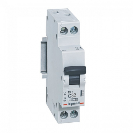 Distributie si comanda electrica - Siguranta automata 32A 1P+N C 4,5ka Legrand RX3 419952