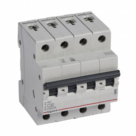 Sigurante automate - Siguranta automata 32A 4P C 4,5ka Legrand RX3 419744