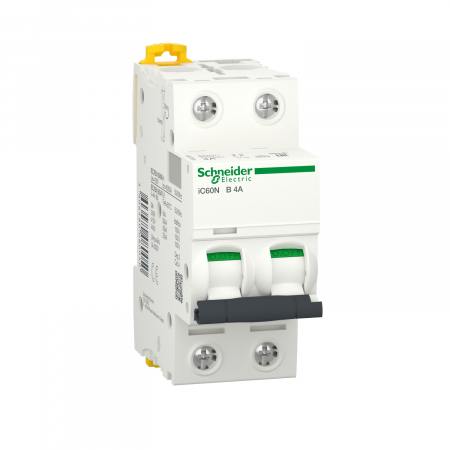Bipolare 2P - Siguranta automata 4A 2P 6ka B Acti9 Ic60N Schneider A9F73204