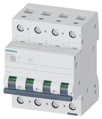 Tetrapolare 3P+N - Siguranta automata 50A 3P+N C 6ka Siemens 5SL6650-7