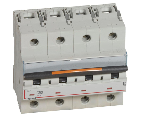 Distributie si comanda electrica - Siguranta automata 50A 4P 25ka C DX3 Legrand 409799