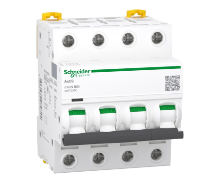 Distributie si comanda electrica - Siguranta automata 50A 4P 6ka B Acti9 Ic60N Schneider A9F73450