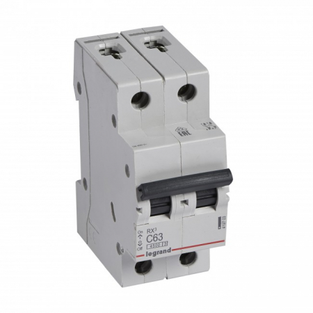 Bipolare 2P - Siguranta automata 63A 2P C 4,5ka Legrand RX3 419703