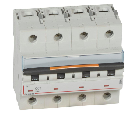 Distributie si comanda electrica - Siguranta automata 63A 4P 25ka C DX3 Legrand 409800