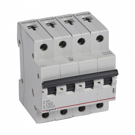Sigurante automate - Siguranta automata 63A 4P C 4,5ka Legrand RX3 419747