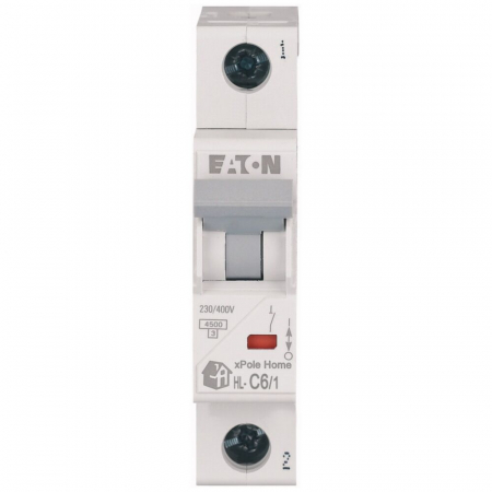 Monopolare 1P - Siguranta automata 6A 1P C 4,5ka Xpole Eaton HL-C6/1