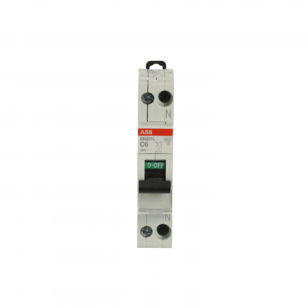 Faza+Nul 1P+N - Siguranta automata 6A 1P+N C 4,5ka ABB SN201L 2CSS245101R0064