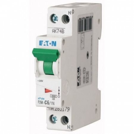Siguranta automata 6A 1P+N C 4,5ka Xpole Eaton HLN-C6/1N [1]