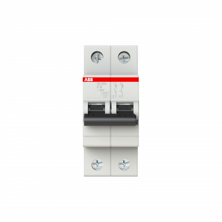 Bipolare 2P - Siguranta automata 6A 2P C 4,5ka ABB SH202L 2CDS242001R0064