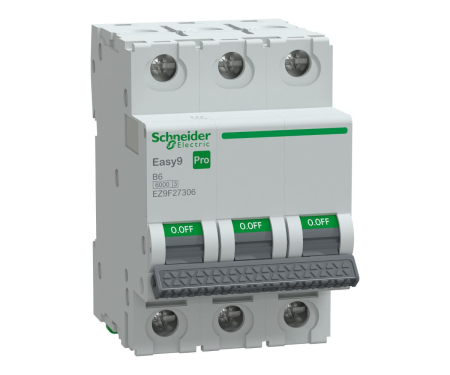 Distributie si comanda electrica - Siguranta automata 6A 3P 6ka B Easy9 Pro Schneider EZ9F27306