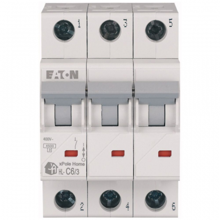 Tripolare 3P - Siguranta automata 6A 3P C 4,5ka Xpole Eaton HL-C6/3