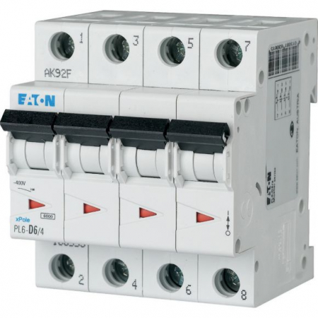 Tetrapolare 4P - Siguranta automata 6A 4P C 6ka Eaton PL6-C6/4