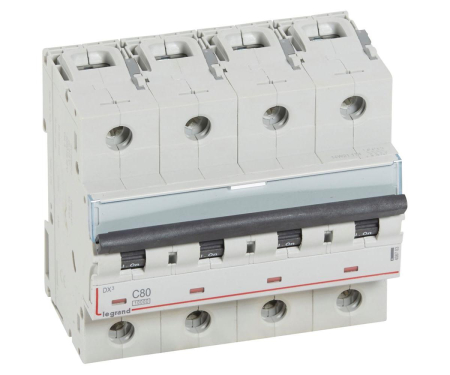 Distributie si comanda electrica - Siguranta automata 80A 4P 10ka C DX3 Legrand 408703