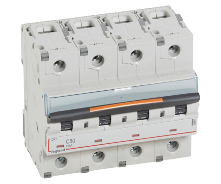 Distributie si comanda electrica - Siguranta automata 80A 4P 25ka C DX3 Legrand 409801