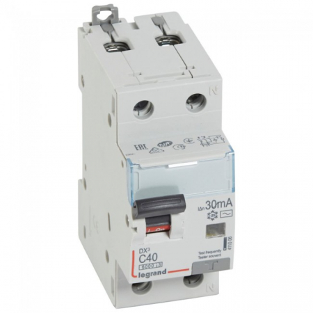 Distributie si comanda electrica - Siguranta Diferential 40A 1P+N 30mA C 6kA Legrand DX3 411006
