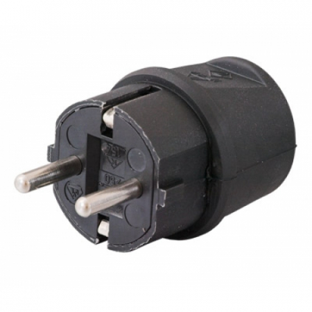 Accesorii - Stecher schuko cauciuc 16A IP44 Atra 1328