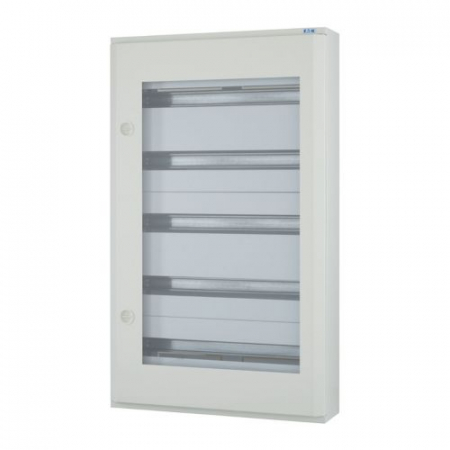 Tablouri metalice - Tablou metalic PT 120 module (5x24) usa sticla IP30 Eaton alb BF-OT-5/120-C