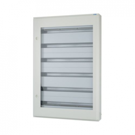 Tablouri metalice - Tablou metalic PT 198 module (6x33) usa sticla IP30 Eaton gri BF-OT-6/198-G-C